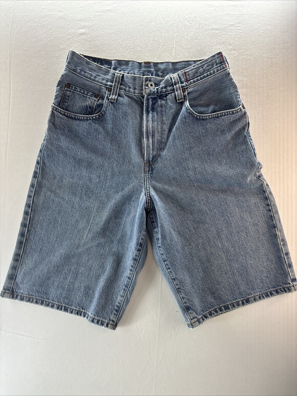 Men's‎ Vintage Guess Lightwash Denim Baggy Y2K Jean Shorts Size 30 Patched!